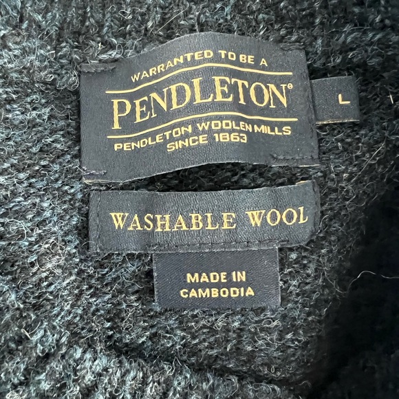 Pendleton Other - Pendleton Washable Wool Men’s Large Blue Sweater